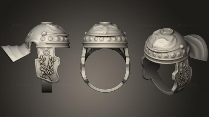 Ювелирные перстни и кольца (Римское кольцо для шлема, JVLRP_0820) 3D модель для ЧПУ станка